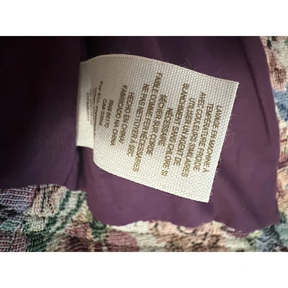 Free People Tapestry Floral Asymmetric Full Zip Long Sleeve Moto Jacket | Sz: 2‎
